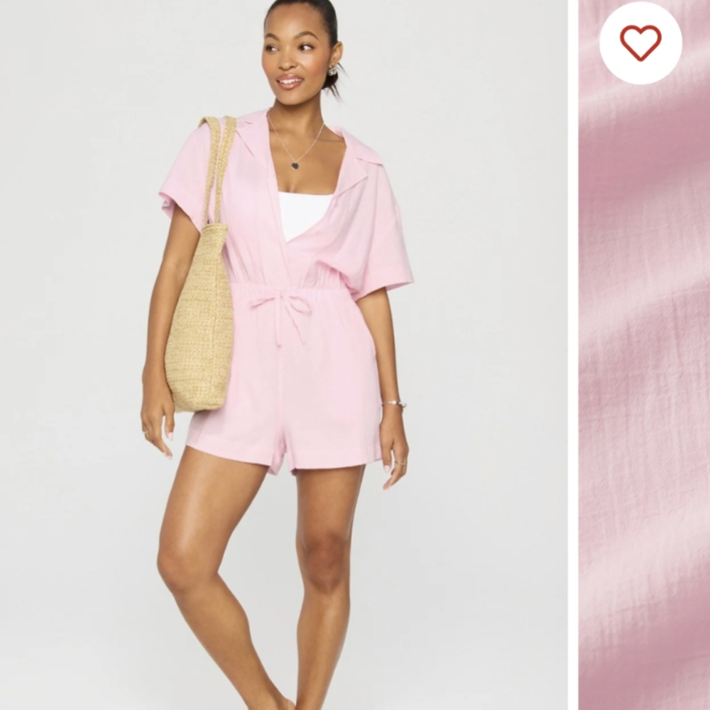 Pink Short Sleeve Romper